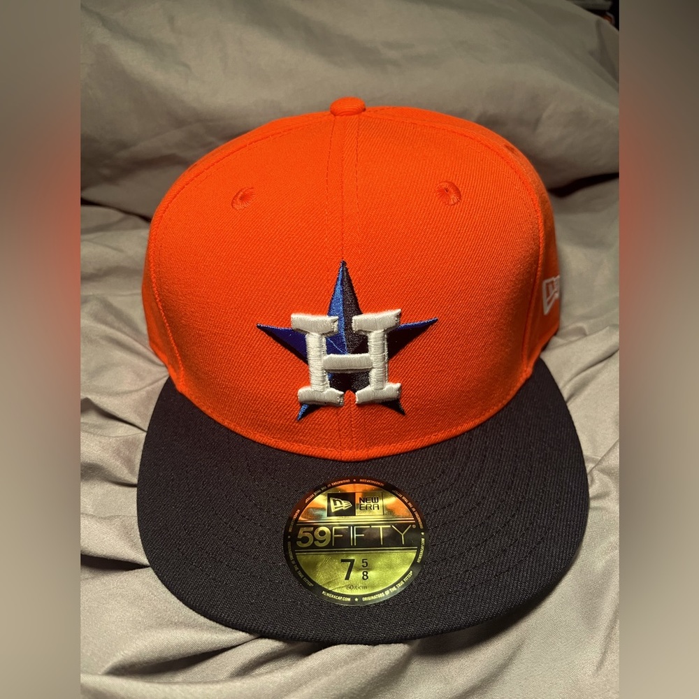 Houston Astros new era mens fitted cap hat new size 7 5/8